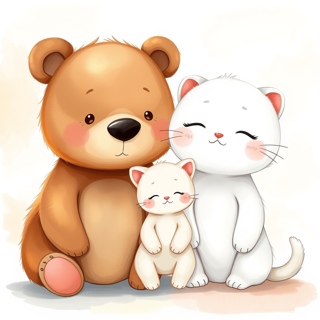 家族ポーズのちびちゃん