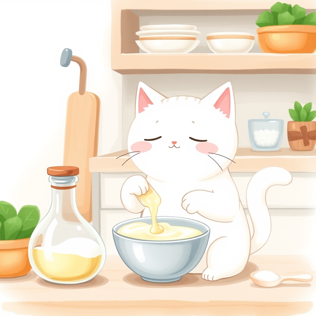 お料理するちびちゃん