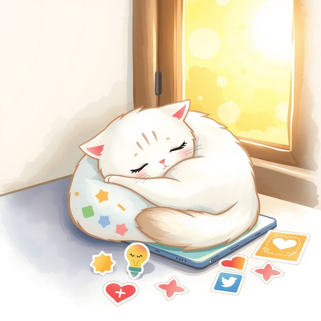 おやすみ白猫