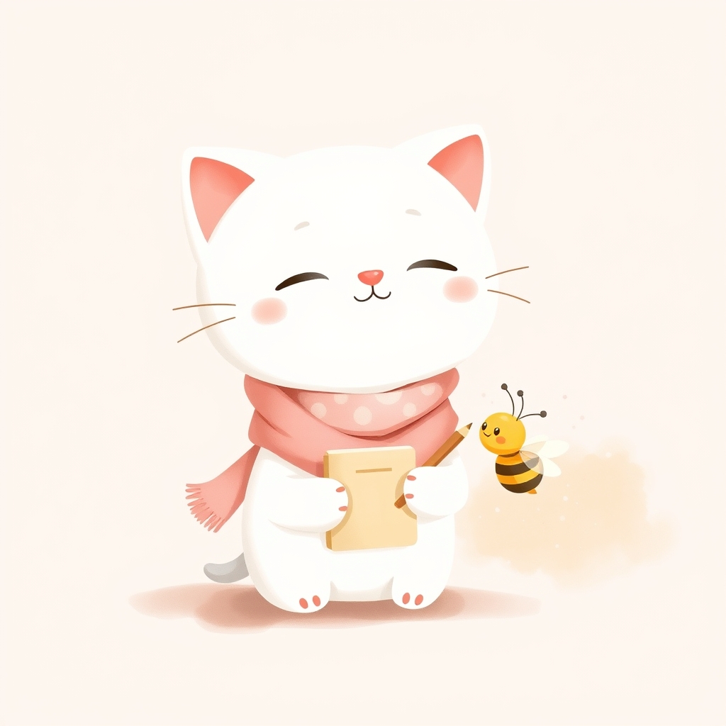 蜂さんにインタビュー中（メモ帳）